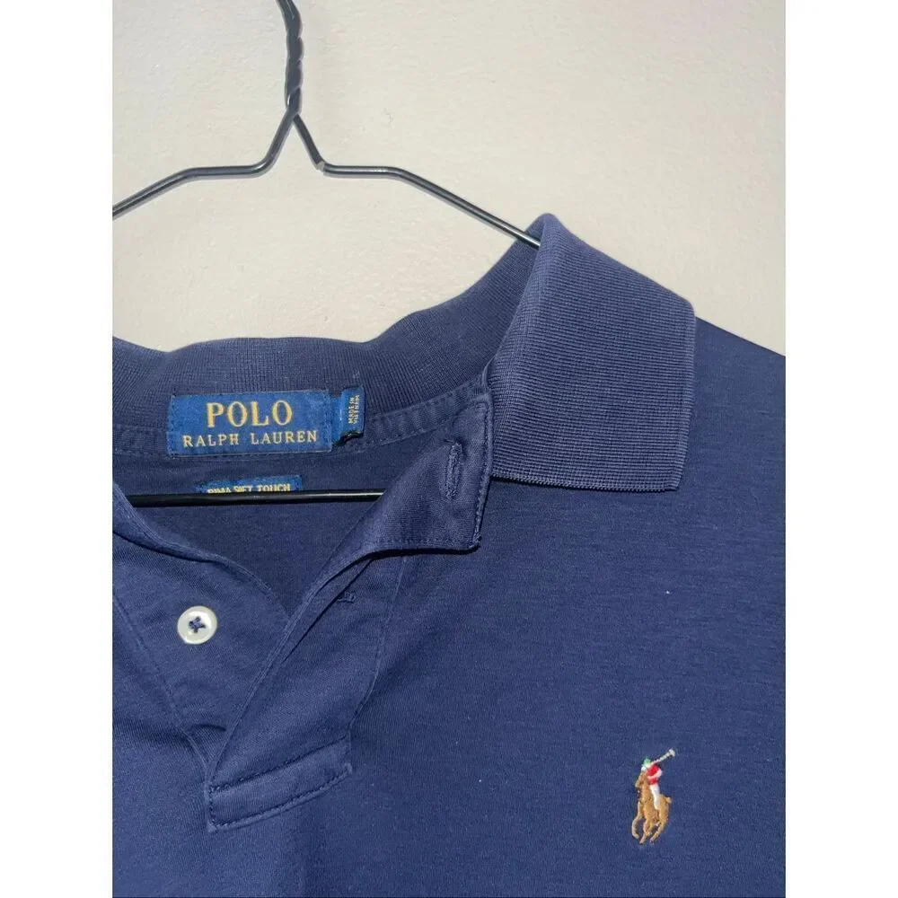 Polo Ralph Lauren Men’s Polo Pima Soft Touch Navy Blue XL